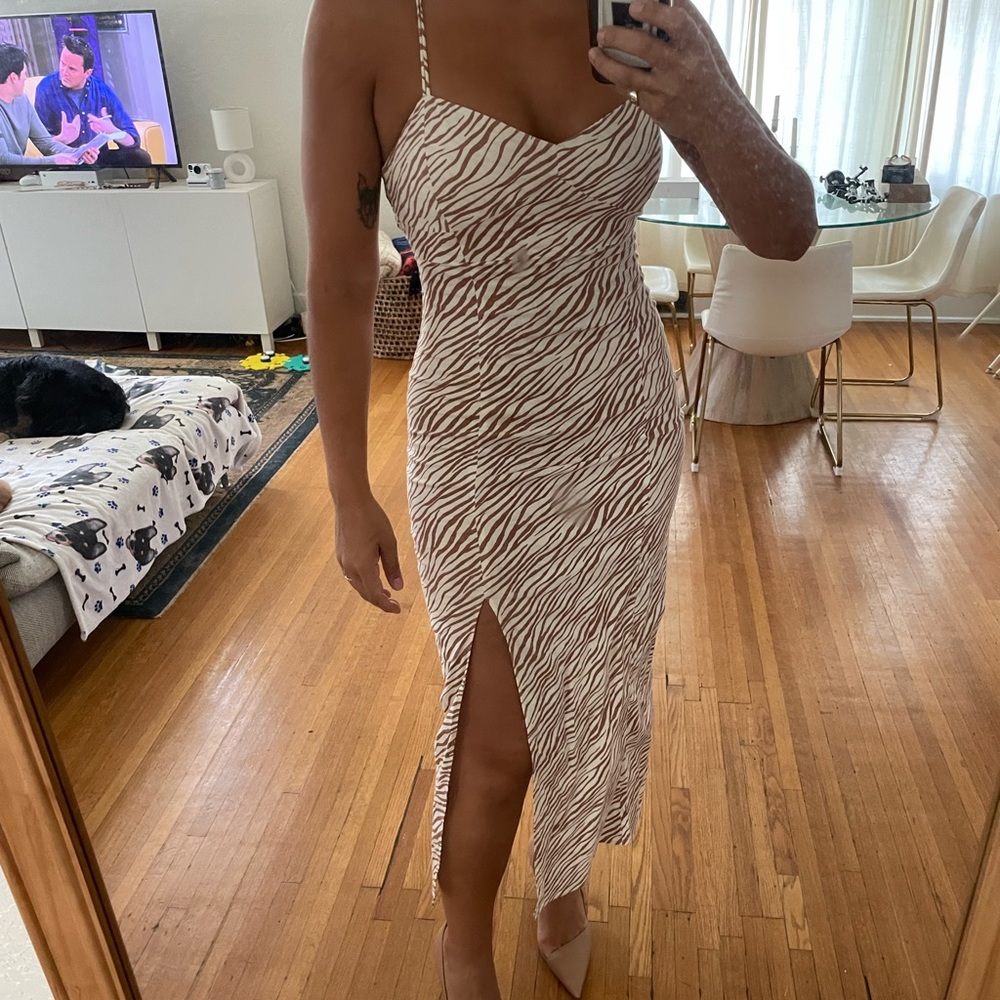 Midi linen dress